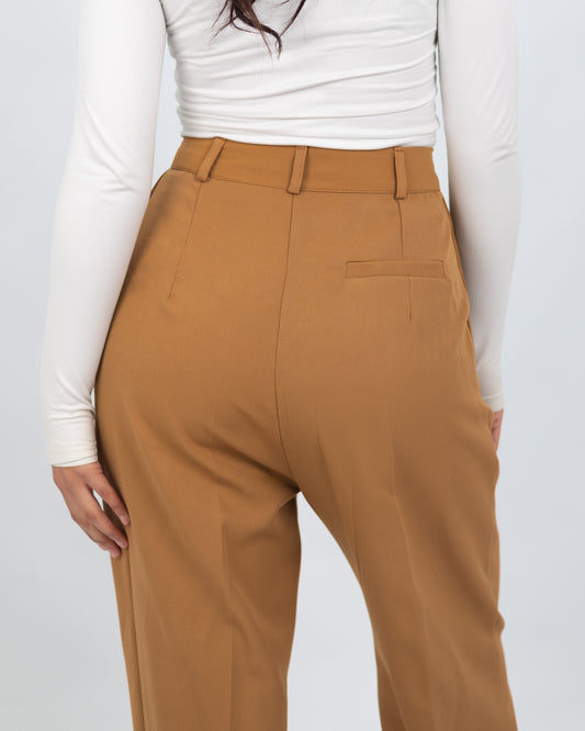 Pantalon Tailleur Camel