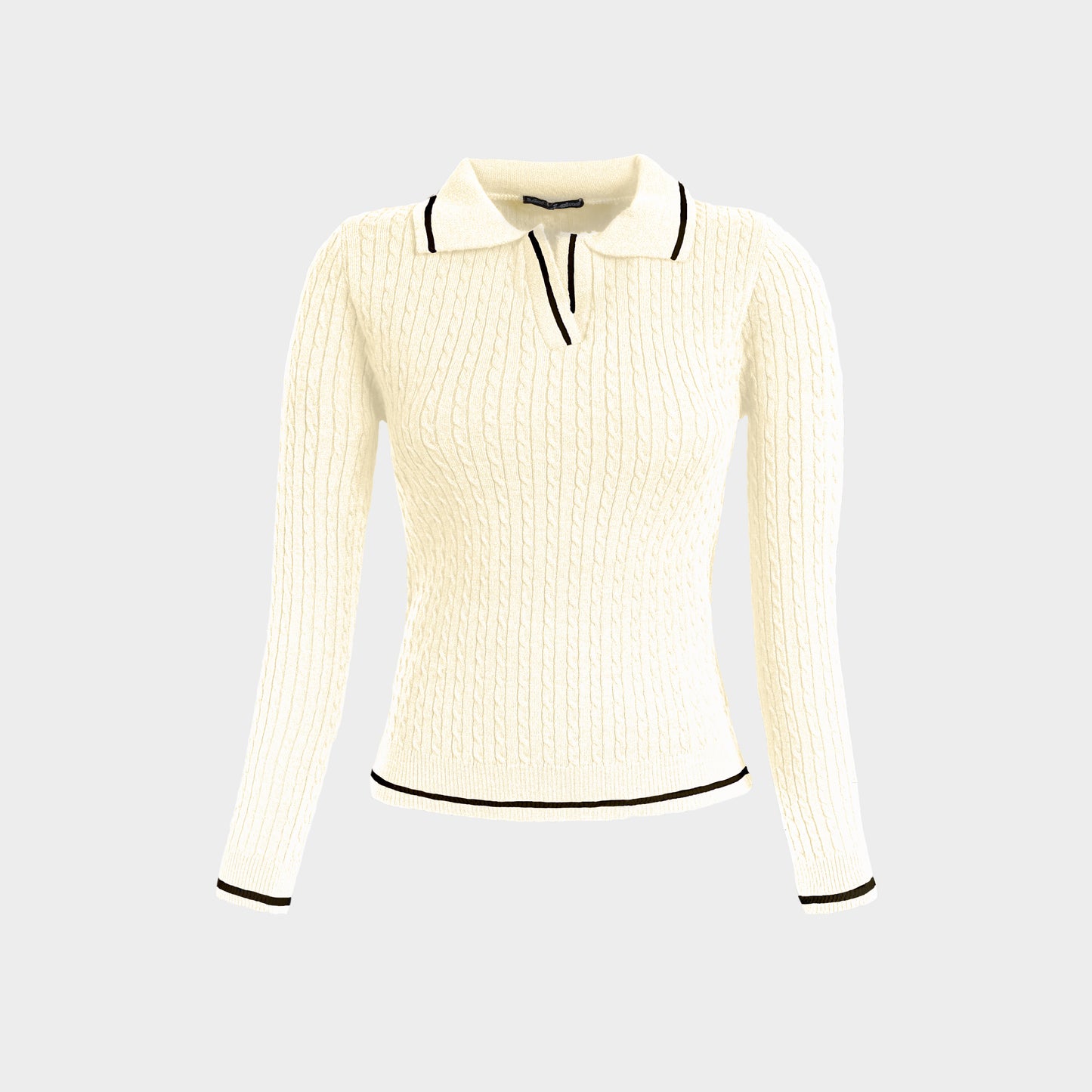 Basic White Knit Polo