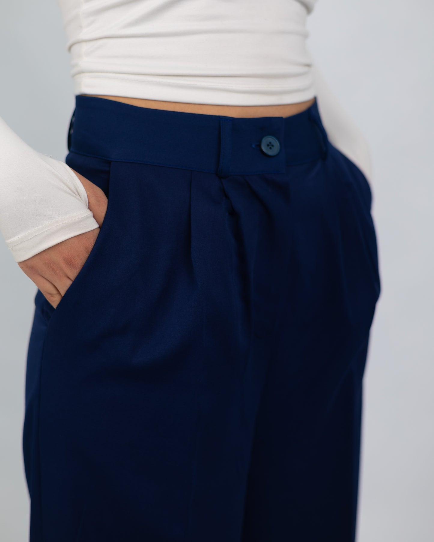 Pantalon Tailleur Bleu