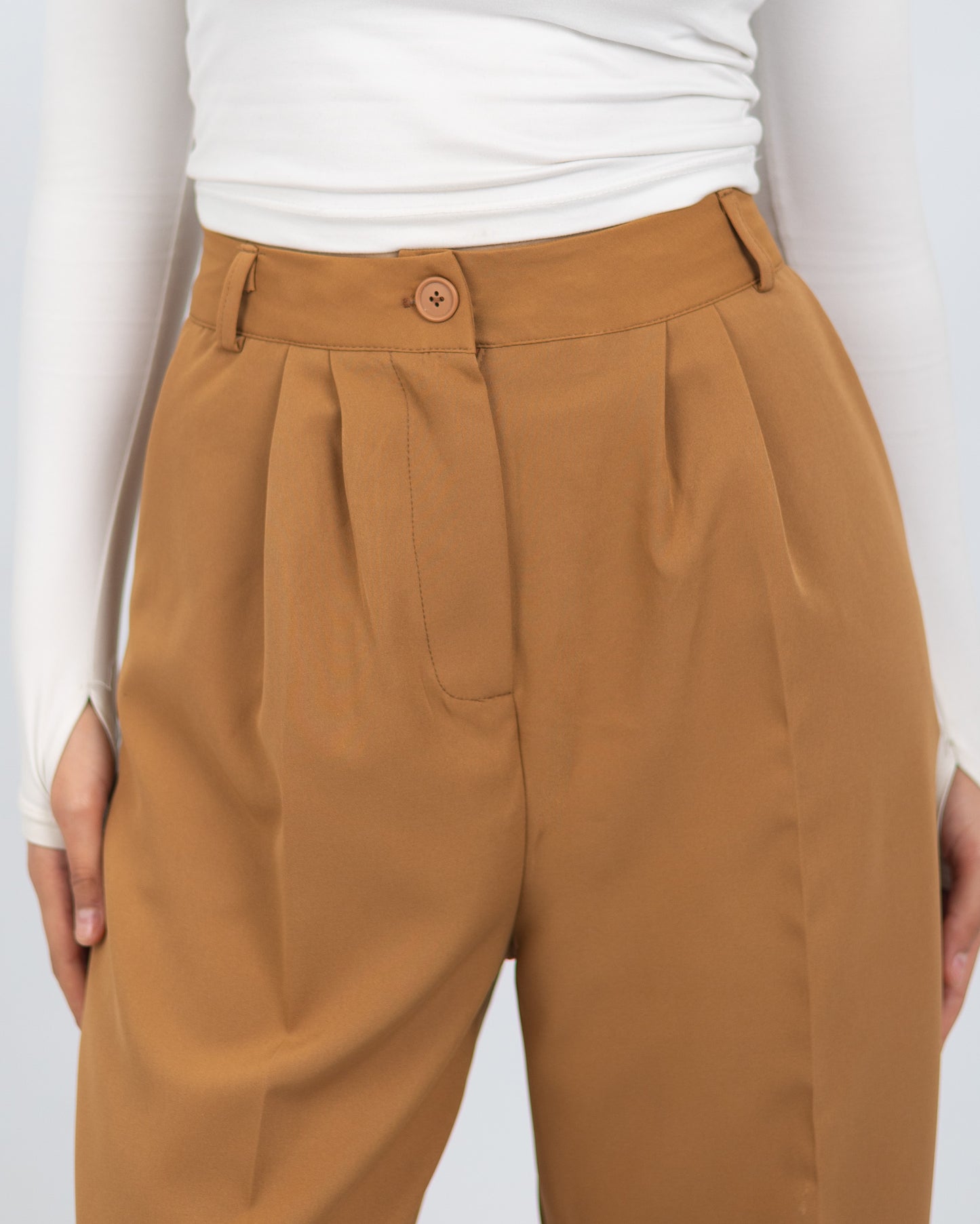 Pantalon Tailleur Camel