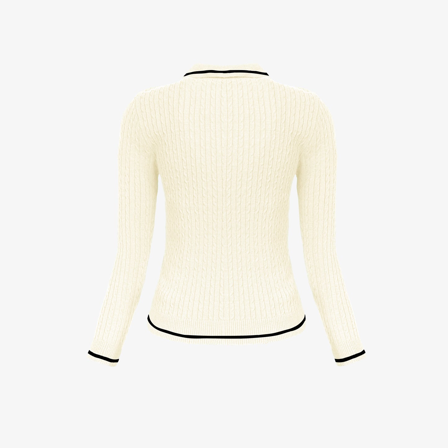 Basic White Knit Polo